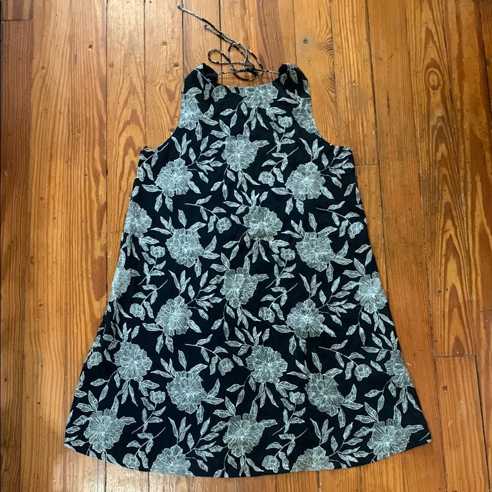 Abercrombie Floral High Neck Open Back Dress